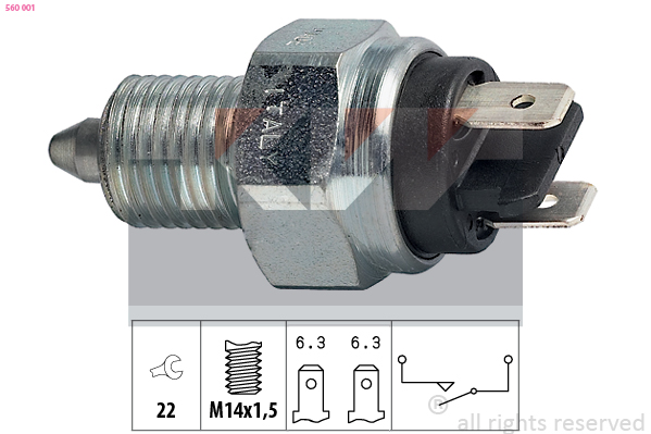 KW Tolatólampa kapcsoló 560001_KW